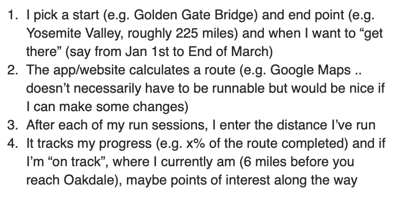 Looking for a website/app to help motivate me to chase a distance goal (see note). Does something like this exist? Thanks for suggestions!