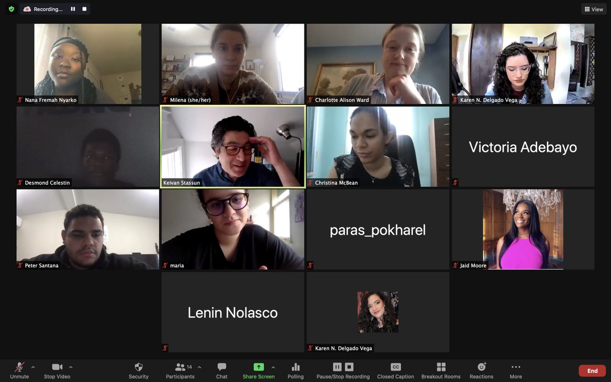 Today the #GradMapWW21 students got to chat with two amazing scientists, founder of the National Astronomy Consortium Prof. Aaron Evans, and founder of the Fiske-Vanderbilt bridge program Prof. Keivan Guadalupe Stassun