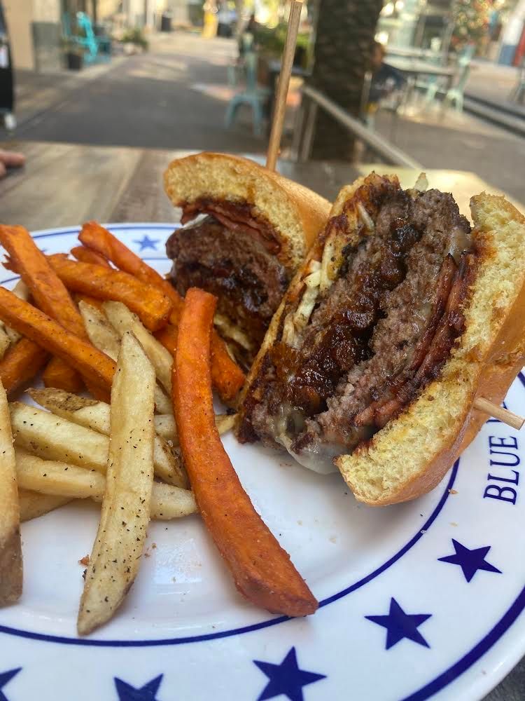 kushbyspillover's tweet photo. 🥓🥓🥓BACON+ JAM 🍓🍓🍓= BACONJAM! If loving you is wrong, Bacon Jam, I don’t wanna be right. 💘💘💘💘 Newest addition to the feature menu is Bacon Jam Burger- Two patties with Jack Cheese, house made bourbon bacon jam, Canadian bacon, potato sticks and BBQ sauce. https://t.co/7bCzcId2NF