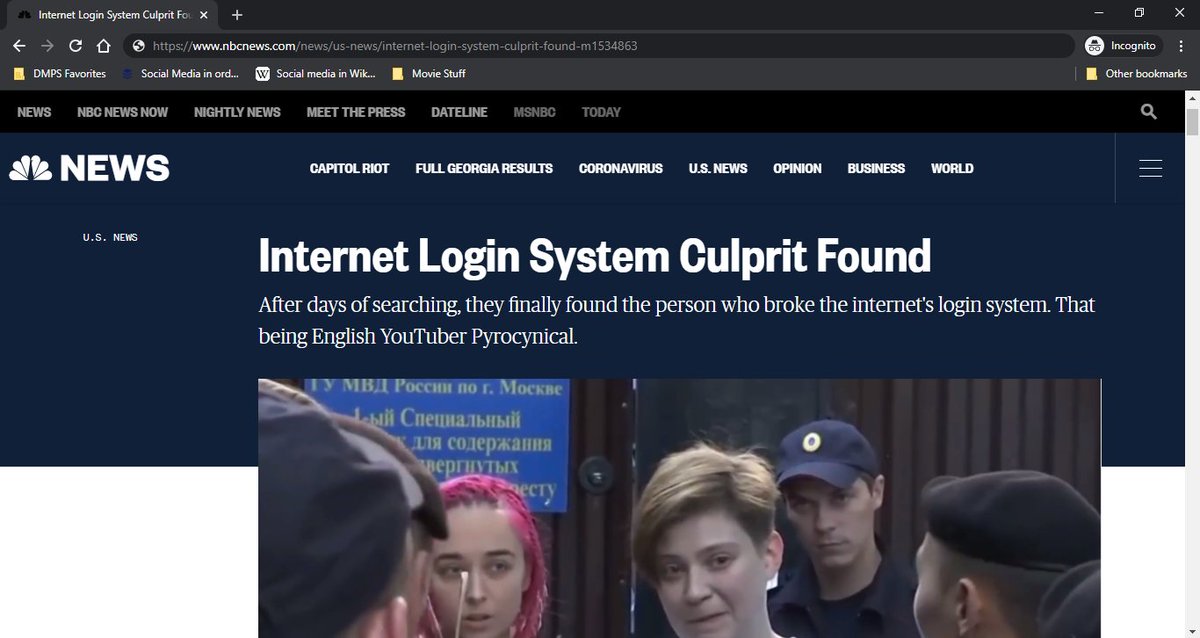 Internet_Issues's tweet photo. Screenshot taken on January 10th, 2021. 1:55 P.M. (CST) https://t.co/5fent7D8az