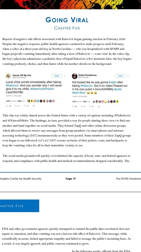 FragmentedSoul5's tweet photo. #OreoSec: Remember they're Planning #JohnHopkins SPARS #Pandemic Scenario 2025 - 2028
Self-guided exercise scenario covers risk communications, rumor control, interagency message coordination
Source: https://t.co/f3isD5svXp
#SPARS Scenario PDF: https://t.co/sjRx2BUAyN
#Health https://t.co/4IfPapp95x