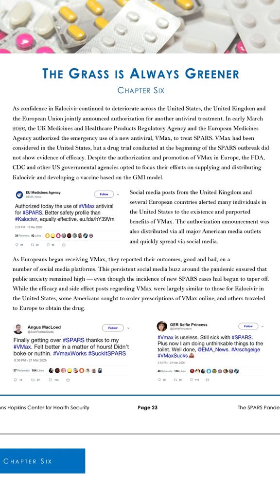FragmentedSoul5's tweet photo. #OreoSec: Remember they're Planning #JohnHopkins SPARS #Pandemic Scenario 2025 - 2028
Self-guided exercise scenario covers risk communications, rumor control, interagency message coordination
Source: https://t.co/f3isD5svXp
#SPARS Scenario PDF: https://t.co/sjRx2BUAyN
#Health https://t.co/4IfPapp95x