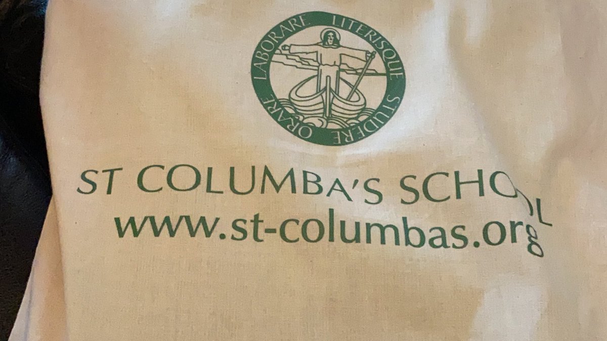 Our daughter was delighted to receive this hand delivered pack from @StColSchool today full of items from her class & materials to support online learning. So much joy from familiar items. Thanks to the team at St Columba’s School for being so organised as usual #wearestcolumbas