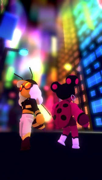 Quicktiger120's tweet photo. Ellie🐞 and Bianca🐝 photoshoot in Chrysalis City ❤💛 #roblox #robloxdeveloper #robloxdev #ocs #bugoc #bugocs #ladybug #bee #stevenuniverse #splatoon #pokemon #kpop #gamedev #3dmodeling #characterdesign #leveldesign #flowers #photography https://t.co/BMSBhg8iA9