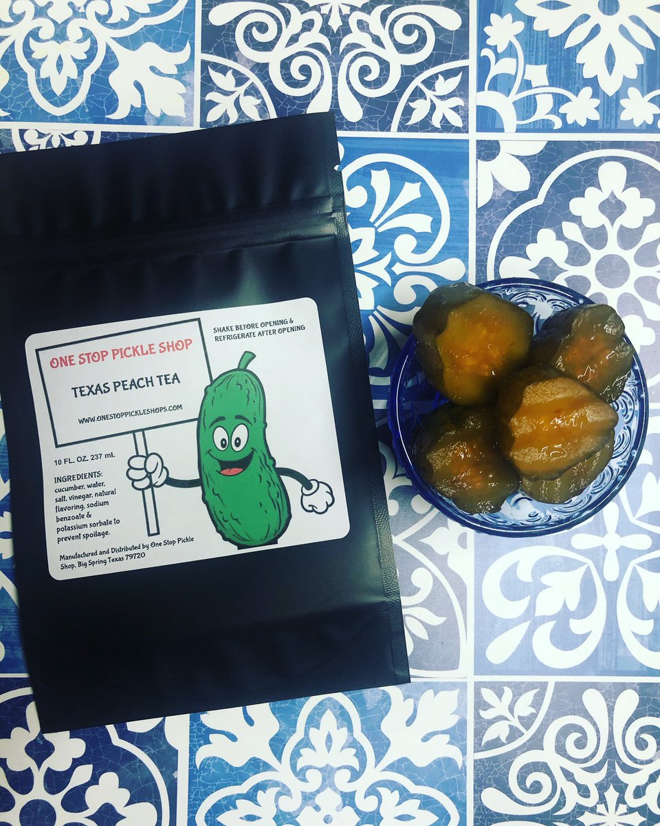 PickleStop's tweet photo. All orders received through Sunday will receive a free bag of our new flavor 🍑TEXAS PEACH TEA🍑 not yet available on website https://t.co/k46f1surLF https://t.co/ALihdHixBp