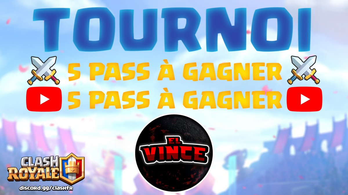 Rappel!

Hello les amis,

Je suis heureux de vous annoncer mon tournoi qui aura lieu ce samedi 9 janvier sur ma chaine! 

10 pass royaux seront à gagner! 5 via le tournoi et 5 via le live. 

Début du live 19h50 pour l’accès. Début des combats 21h. 

youtube.com/channel/UCDQQb…