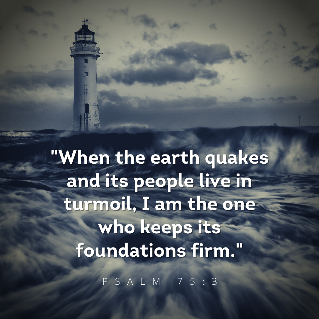 God is, was, and always will be in control. Trust in Him and He will give you peace in the storm.
