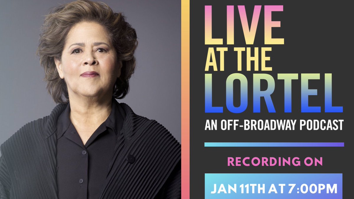Join us Live on YouTube <a href="/LiveAtTheLortel/">Live At The Lortel</a> Monday, Jan 11 at 7pm EST. <a href="/Ericostrow/">Eric Ostrow</a> <a href="/JoyDeMichelle/">Joy DeMichelle</a> @daphnerubinvega  <a href="/AnnaDeavereS/">Anna Deavere Smith</a>