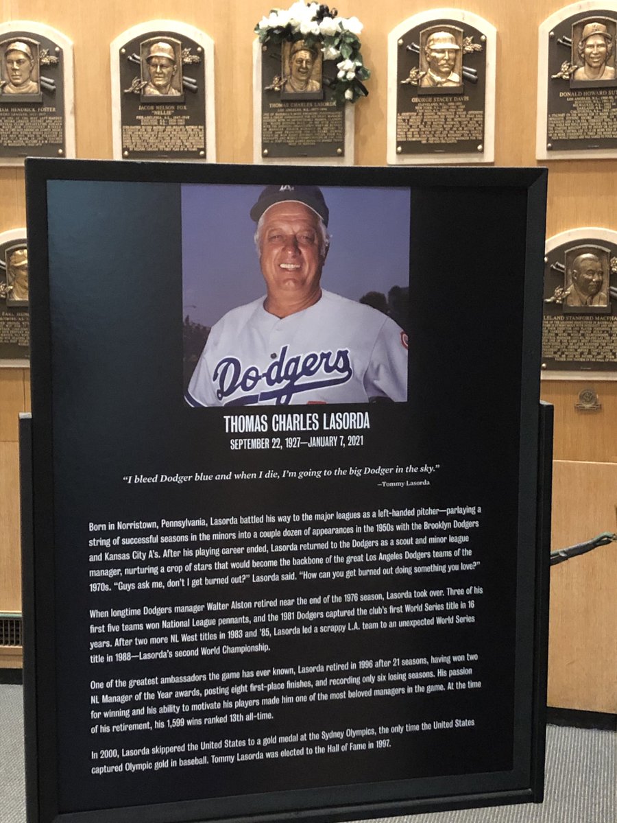 “I bleed Dodger blue and when I die, I’m going to the big Dodger in the sky.”  Godspeed Tommy.  #RIPTommy #HOF #2