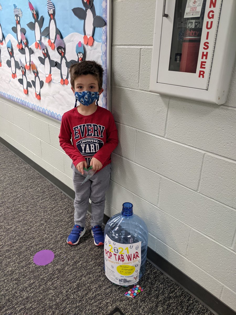 heitkam109's tweet photo. Pop Top Wars! Kindergarten students are doing their part to help raise money for Ronald Mcdonald House Charities and crossing our fingers the Primary Wing wins the War.
@D13Eagles @13Bloomingdale @RMHC #PopTops https://t.co/ajAIx1yLuF