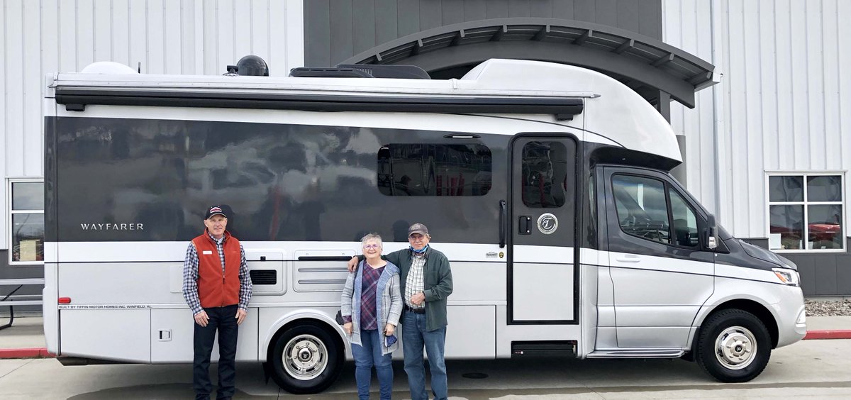 TranswestTTRV's tweet photo. Congratulations to the McFarland's on your 2021 Tiffin Wayfarer 25RW. We wish you many safe and amazing adventures! Welcome to the Transwest family. 

#Tiffin #transwesttrucktrailerrv #2021Tiffin #2021Wayfarer #roadtrip #familytime #vacation #rvlife #journey #adventure #memories https://t.co/9ob0nIyKBc