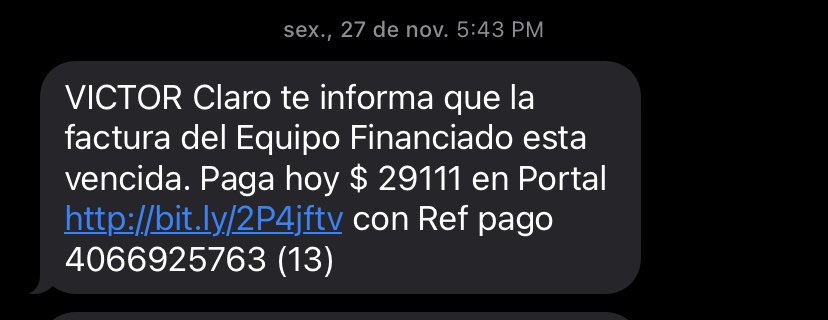 CompadreRamon's tweet photo. @Mel_sanmiguel A mi llegó por mensaje de texto el mes de noviembre no me volvió a llegar 😮y nada que ver conmigo https://t.co/W3HVG0ioTT