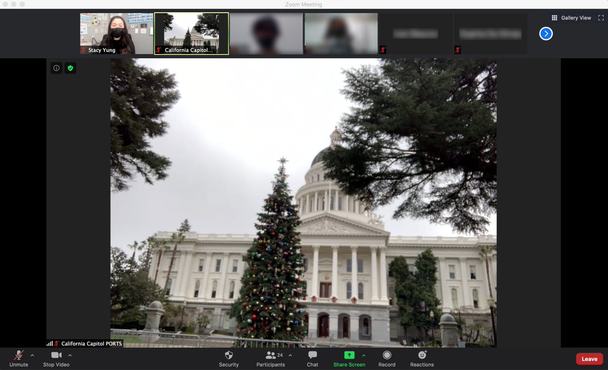 stacyyung's tweet photo. My 8th graders had an amazing experience with @portsprogram virtual field trip at @CaParksCapitol learning about the history of CA statehood and the law-making process at the state level. I highly recommend this to others who teach grades 4, 5, or 8! #PORTSfan #sschat https://t.co/U92yN4sgEJ