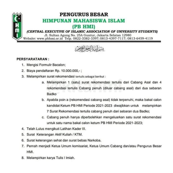 Biaya pendaftaran 10 juta, perlu atau tidak? 
#hmi 
#kahmi
#kongreshmi