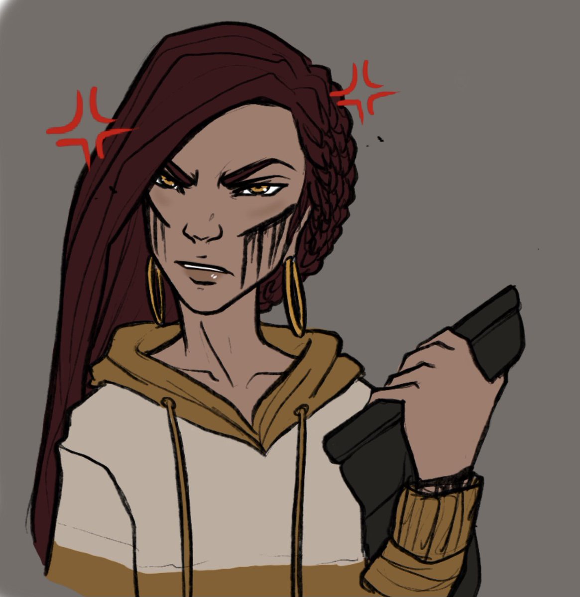 pip400art's tweet image. Mini comic of my #dnd game, Keres’ best friend Roden kidnapped her and is also evil now and Keres is PISSEEDDDD so she throws her boot at his head 
That’ll show him, Keres! 😂
#bffproblems #drawing #comic