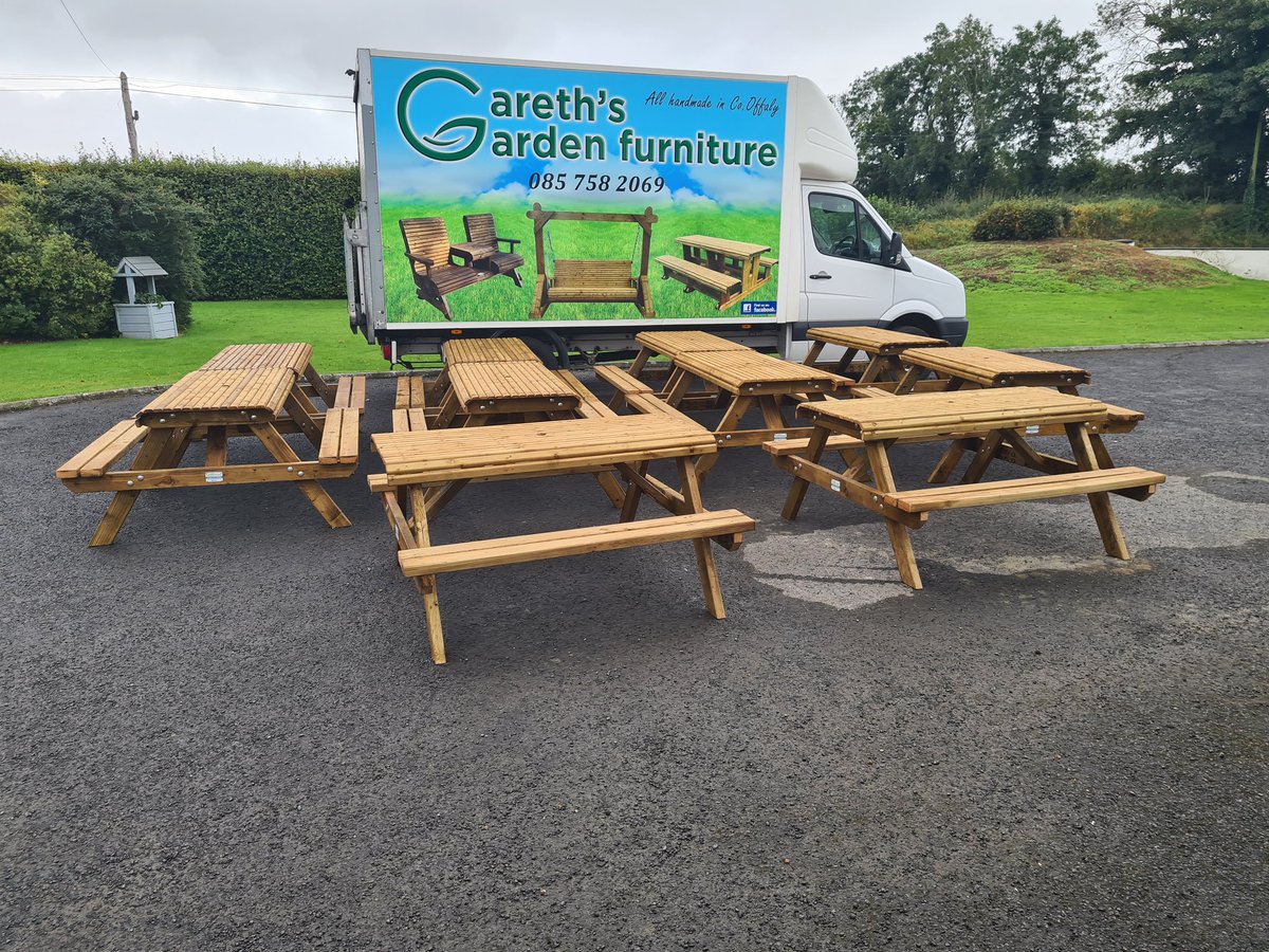 Gareth's Garden Furniture (@gardengareth) on Twitter photo Picnic benches for outdoor seating for Spring/Summer ideal for schools, pubs, hotels, businesses and your own home! Was €229 NOW €199 <a href="/Education_Ire/">Department of Education and Youth</a> <a href="/VFIpubs/">VFI</a> <a href="/supportylb/">Support Your Local Business</a> Picnic benches for outdoor seating for Spring/Summer ideal for schools, pubs, hotels, businesses and your own home! Was €229 NOW €199 <a href="/Education_Ire/">Department of Education and Youth</a> <a href="/VFIpubs/">VFI</a> <a href="/supportylb/">Support Your Local Business</a>