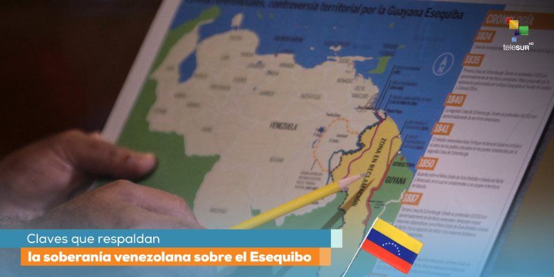 teleSURtv's tweet photo. El Ministerio de Relaciones Exteriores de #Venezuela🇻🇪 presentó el contenido del memorando que da respuesta a la demanda de Guyana sobre la disputa territorial del #Esequibo

👉https://t.co/mh2F0cJLqq https://t.co/6RxcL1kT0L