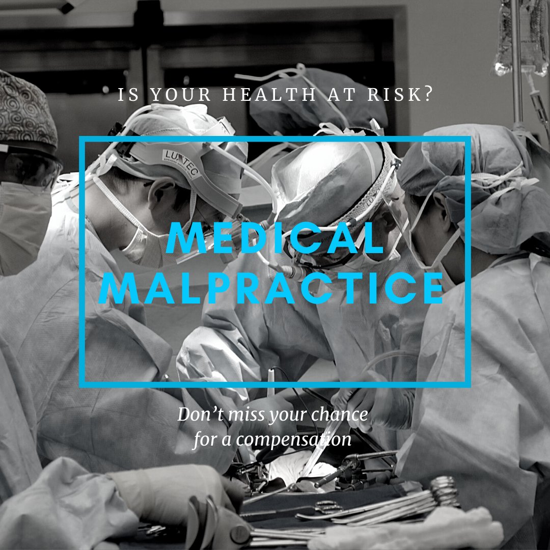 BadawiLaw's tweet photo. Is your health at risk due to a medical malpractice caused by a medical surgeon or any healthcare professional?
Don’t miss your chance to be entitled to a compensation due to an incorrect diagnosis or a wrong medication that endangered your well-being!
#personalinjurylawyer https://t.co/VK02WaMpJv