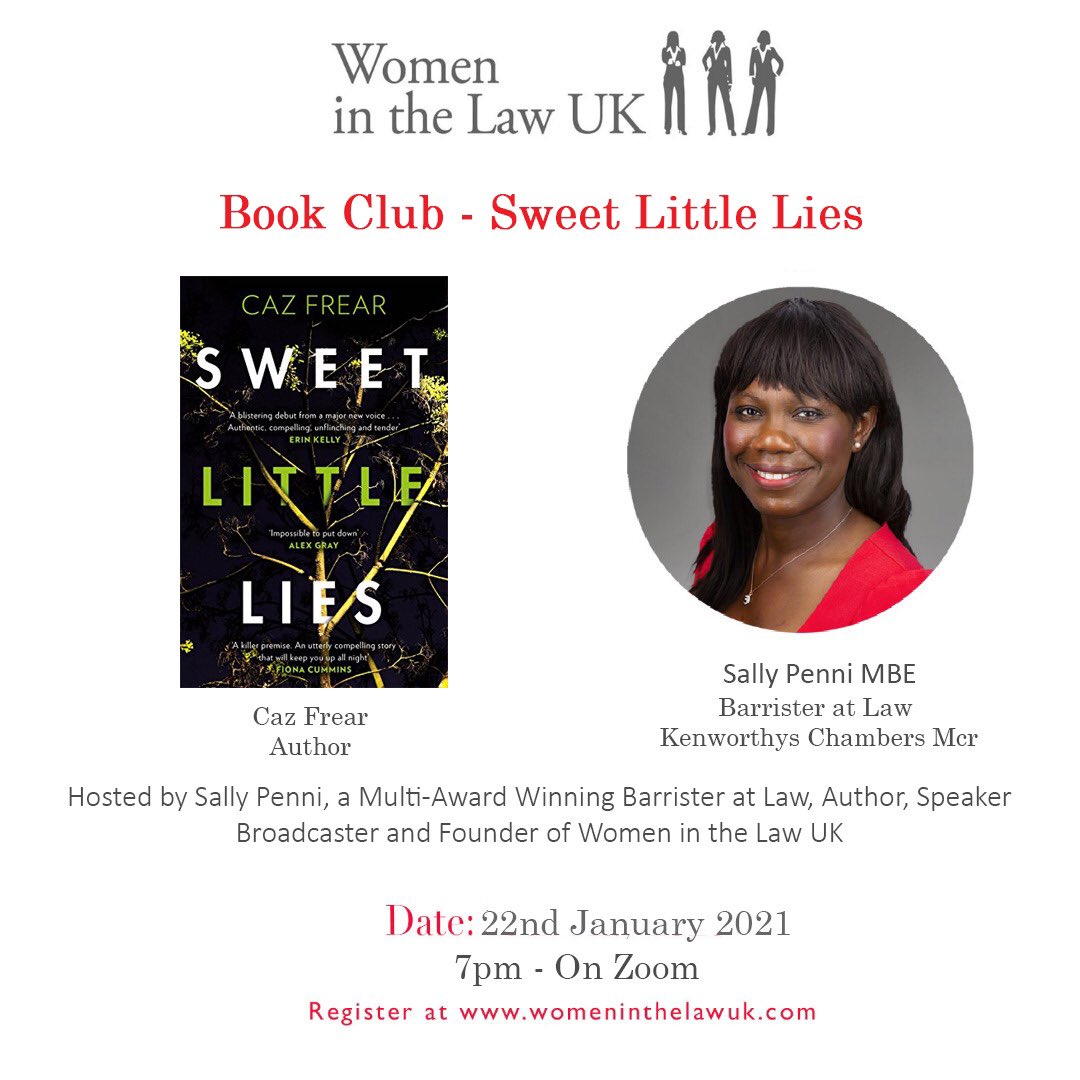 WomenintheLawUK's tweet photo. Next book club books and dates below with @NikkiAlderson2 @SholaMos1 @cazfras reserve YIUR place. We always invite the author for Q and A discussion not crossexamination by @sallypenni1  #books #authors  #Wellbeing #selfcare  #escape2020 #amwriting @PenguinRH_News @ChorltonBkshop https://t.co/aAYEw93496