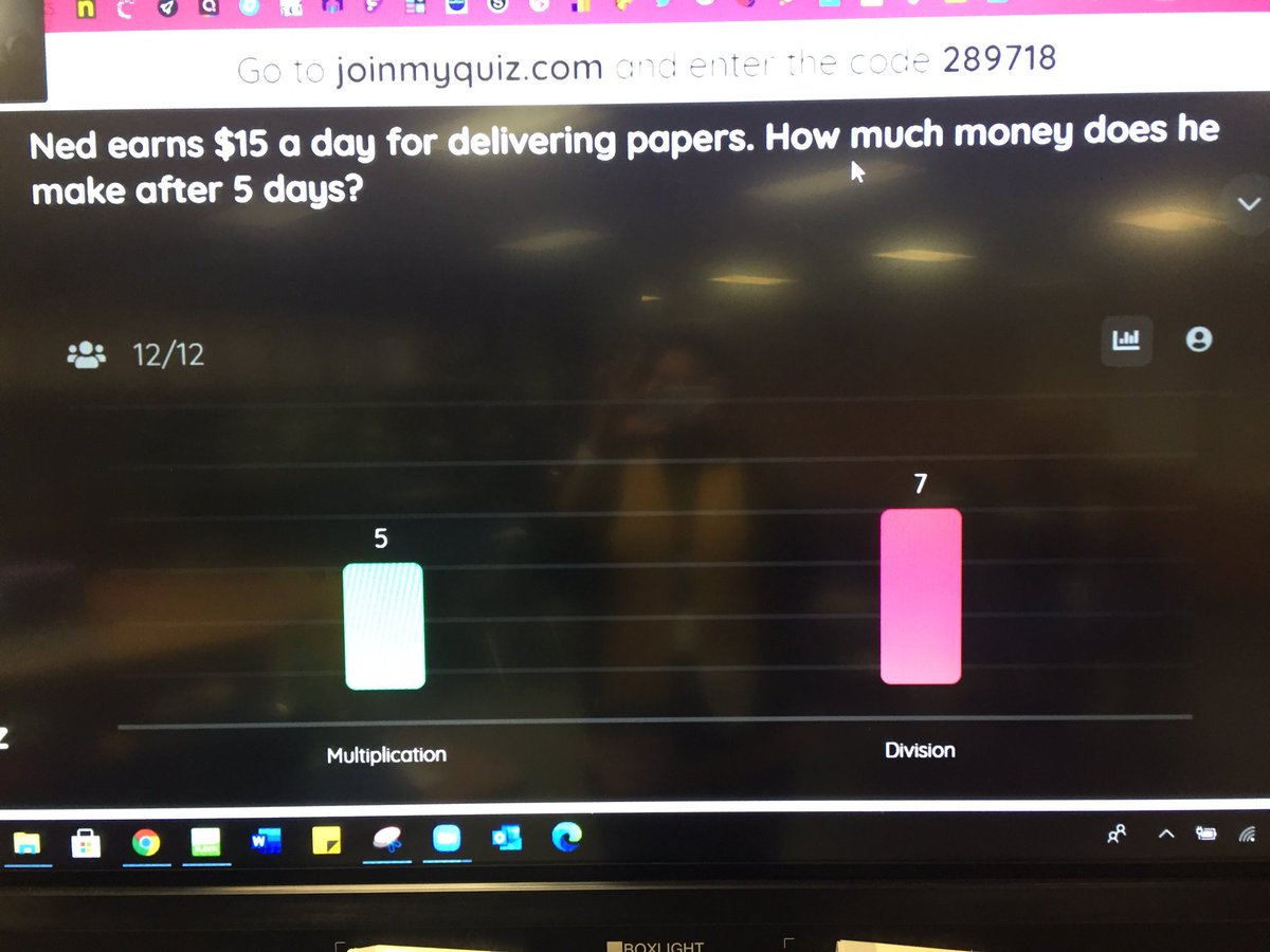 mgarza_teacher's tweet photo. My students determined if word problems are multiplication or division using @quizizz. We did an “Instructor Paced” live quiz. After each question, it pauses so I can give feedback. I ❤️ the rapid data! According to today, my students need more practice. #KleinMath #readjusting https://t.co/sbMUe5CmEv