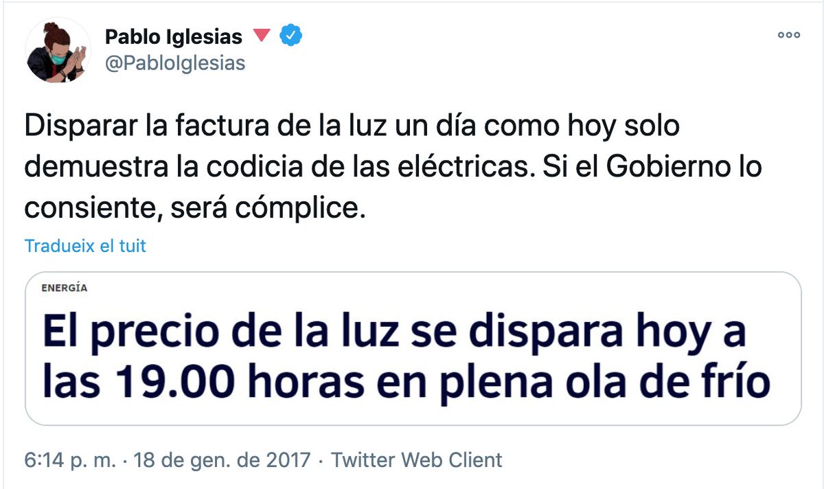 El caso es que en ambos casos, la oposición se lanzó a por el Gobierno acusándoles de favorecer a las eléctricas y culpabilizarlos de subidas del precio de la electricidad en el mercado mayorista, cuando realmente no es así. Me explico: