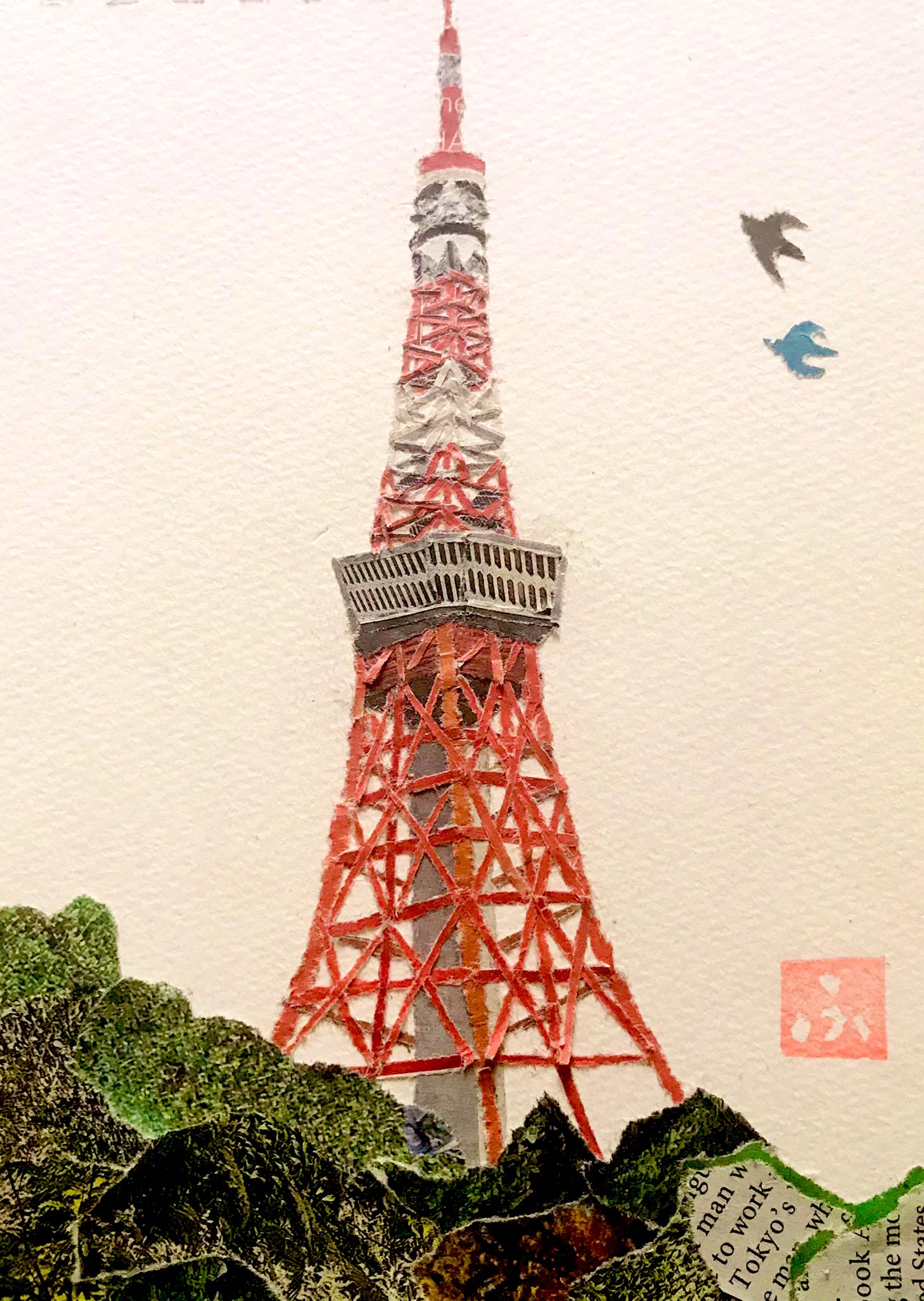 ちぎり絵 大好き 山田ふみ Akahopmugi Twitter