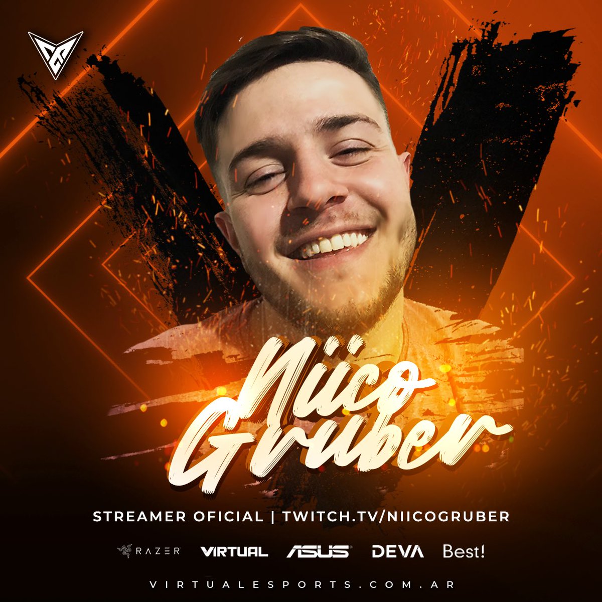 VirtualesGG's tweet photo. ¡Nuevo #Streamer de Virtual eSports!

Les presentamos a Niico Gruber.

📺 https://t.co/gbigwPle3W

Te deseamos mucha suerte, a darle con todo! 🔥

#SomosVirtual #GoVRe #VirtualEsports https://t.co/tLG78KhCUK