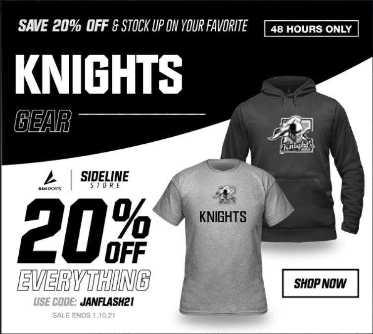 KHS_Knights's tweet photo. @KHS_Knights
Athletic Department is having a 48 Hour Flash Sale! Saturday &amp; Sunday Only! No minimums &amp; shipped directly to your door! #SupporttheKnights @RobBieritz4  
@BSNSPORTS https://t.co/TMmGFla4q1