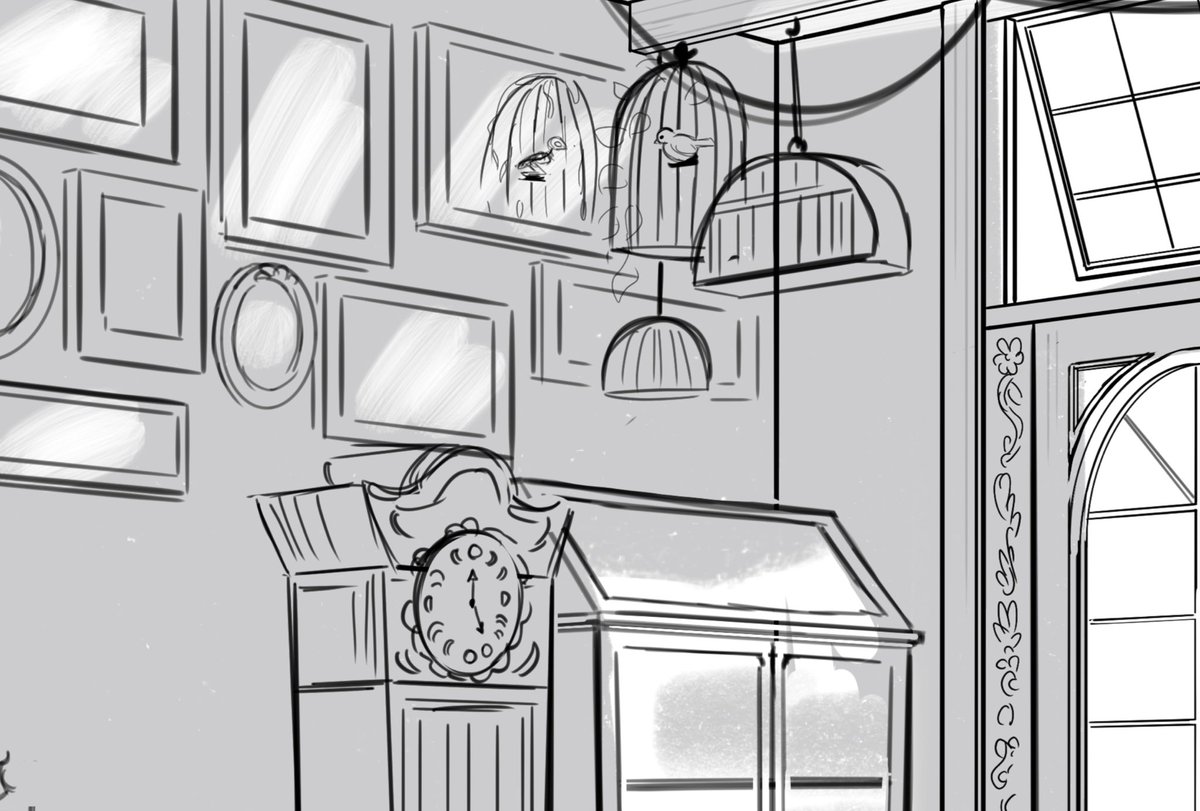 A mirror that reflects death and a clock that controls the phases of the moon