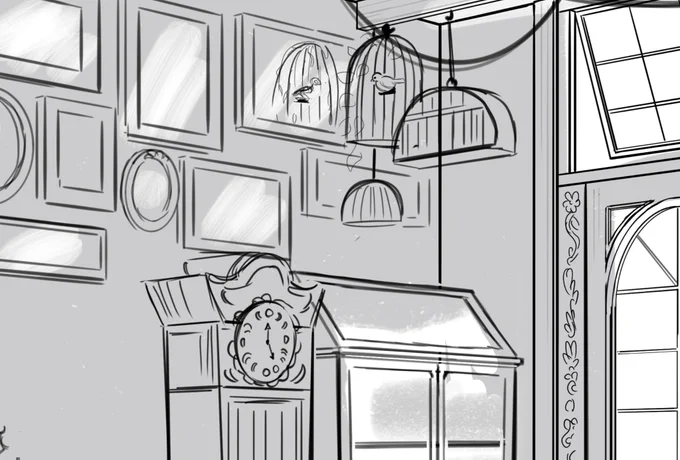 A mirror that reflects death and a clock that controls the phases of the moon 