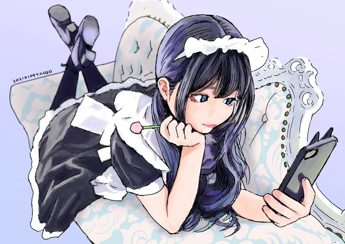 奇跡の童顔レイヤーものちゃんのメイドコスを模写。 