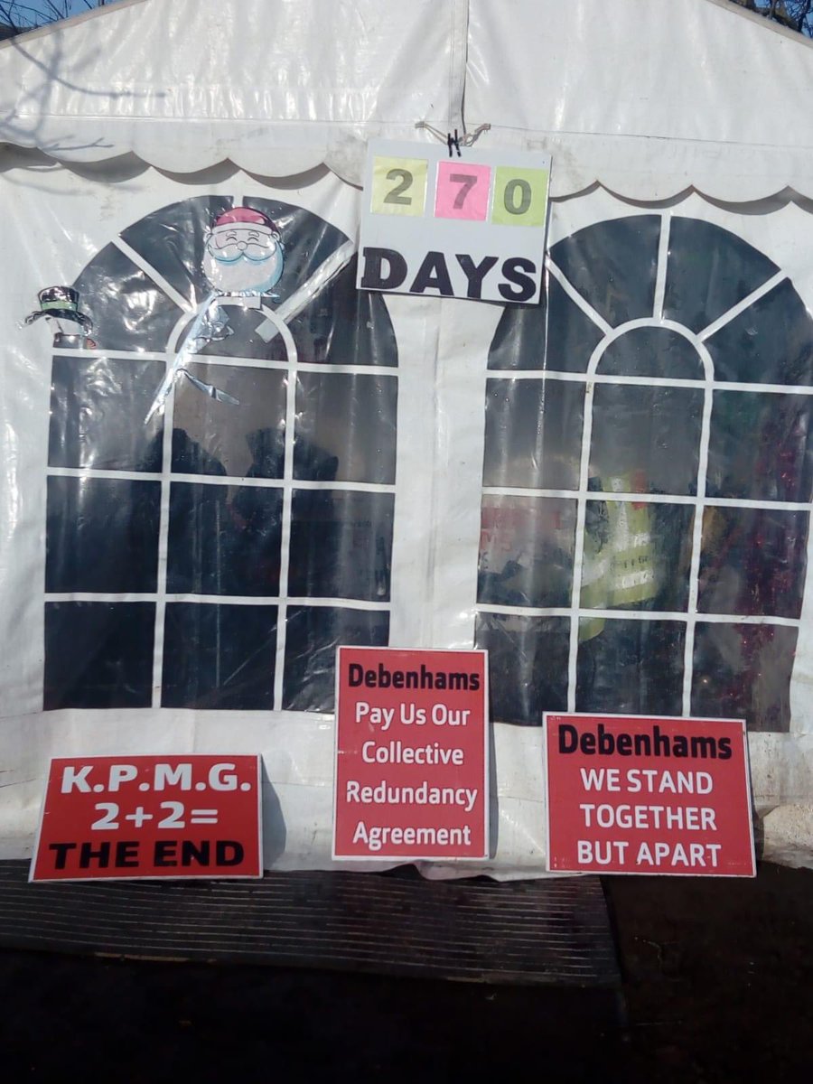 DebenhamsStaff's tweet photo. Tallaght, Henry St & Tralee still standing strong 👊
We urge ex-Debenhams workers to
PLEASE VOTE NO
#SupportDebenhamsWorkers
#Debenhams #Dublin
#StrikingIsNotACrime
#DontPassDebenhamsPicket #Christmas #Ireland #NewYear
#giftastic #UK #KPMG #Sale https://t.co/IsK55bRMRa