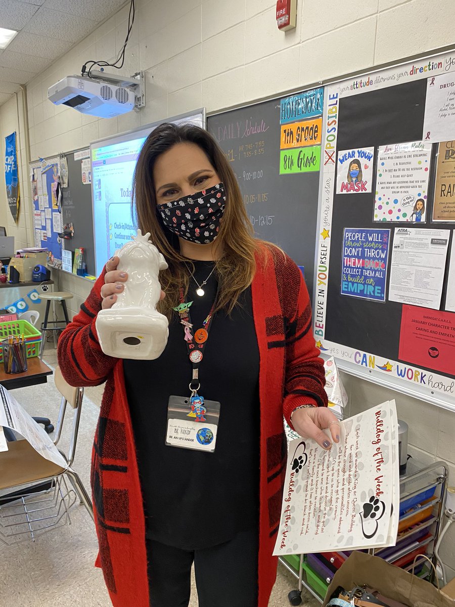 Congrats to Miss Gianni - our Bulldog of the week! You rock and appreciate all the behind the scenes stuff you do! #bulldogway ❤️🐾🖤