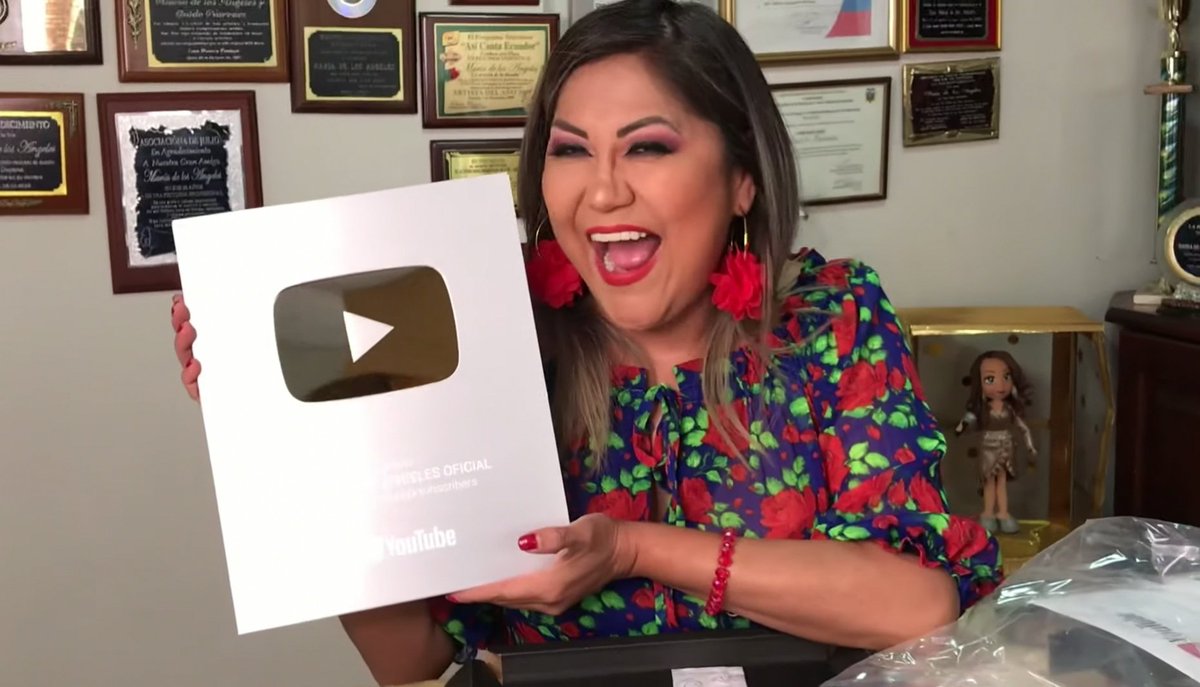 maangelesec's tweet photo. Primera Artista de Música Popular Ecuatoriana en recibir este reconocimiento por parte de @YouTube @youtubemusic @YouTubeCreators @YouTubeEspanol
Gracias a todos los amigos seguidores y fans de mis canciones por su apoyo incondicional en estos 25 años de carrera artística https://t.co/ktG6RHdUKf