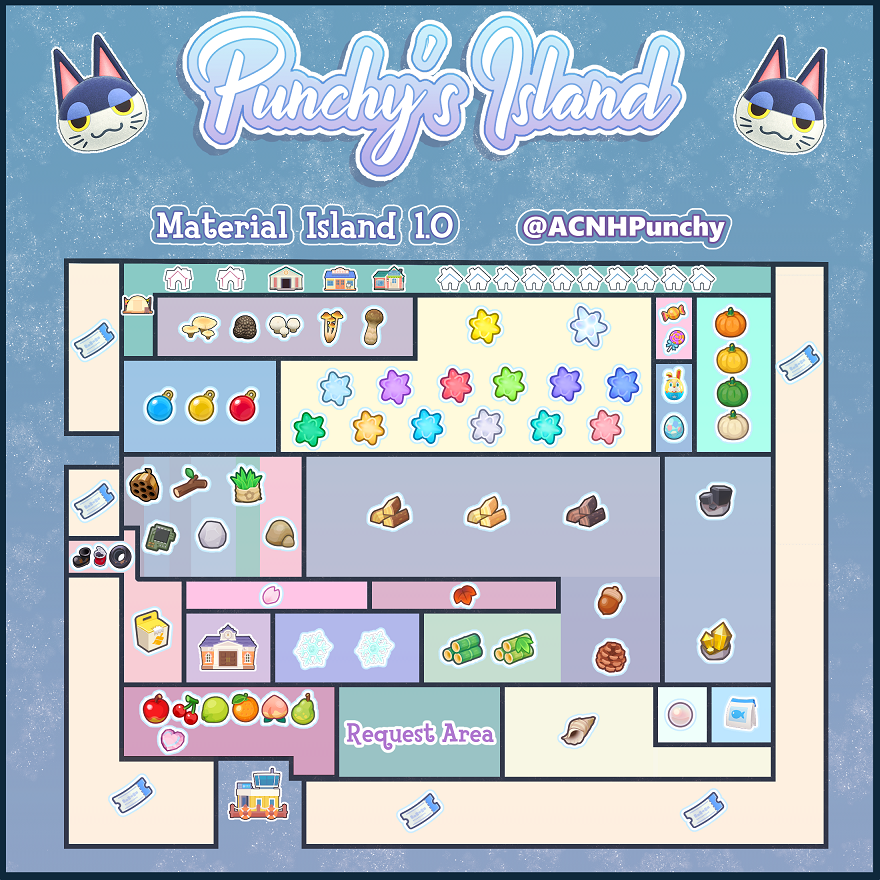 PunchysShop's tweet photo. I'll schedule paid trips tomorrow 1pm-8pm (UTC-7) so send me a DM if you're interested! Let me know if you want a private trip!

Which island should I host?
A: Materials
B: Seasonal
C: Treasure

Vote in tweet below!⤵️

#acnh #animalcrossing #acnhtrades #dodocode #acnhgiveaway https://t.co/qt0NYznl7x