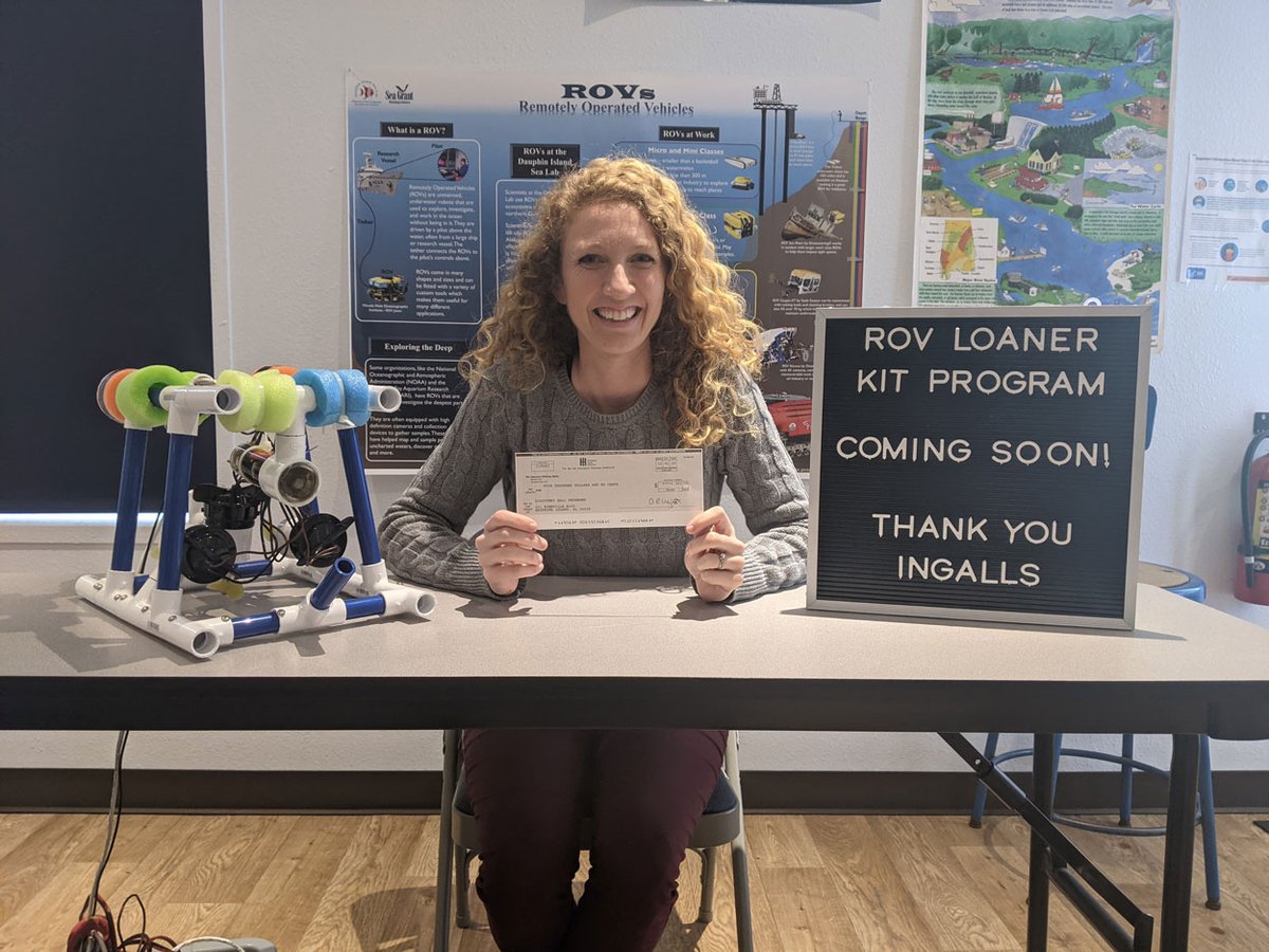 disealab's tweet photo. ROV Programs Coordinator Rachel McDonald received the $5K STEM Grant award from @HIIndustries. The award will help to establish an ROV Loaner Kit Program. Read more about the award at https://t.co/90DjSeMEWX.
#discoverDISL #DISLandSTEM #DISLexperience https://t.co/VqPU8XwbPJ