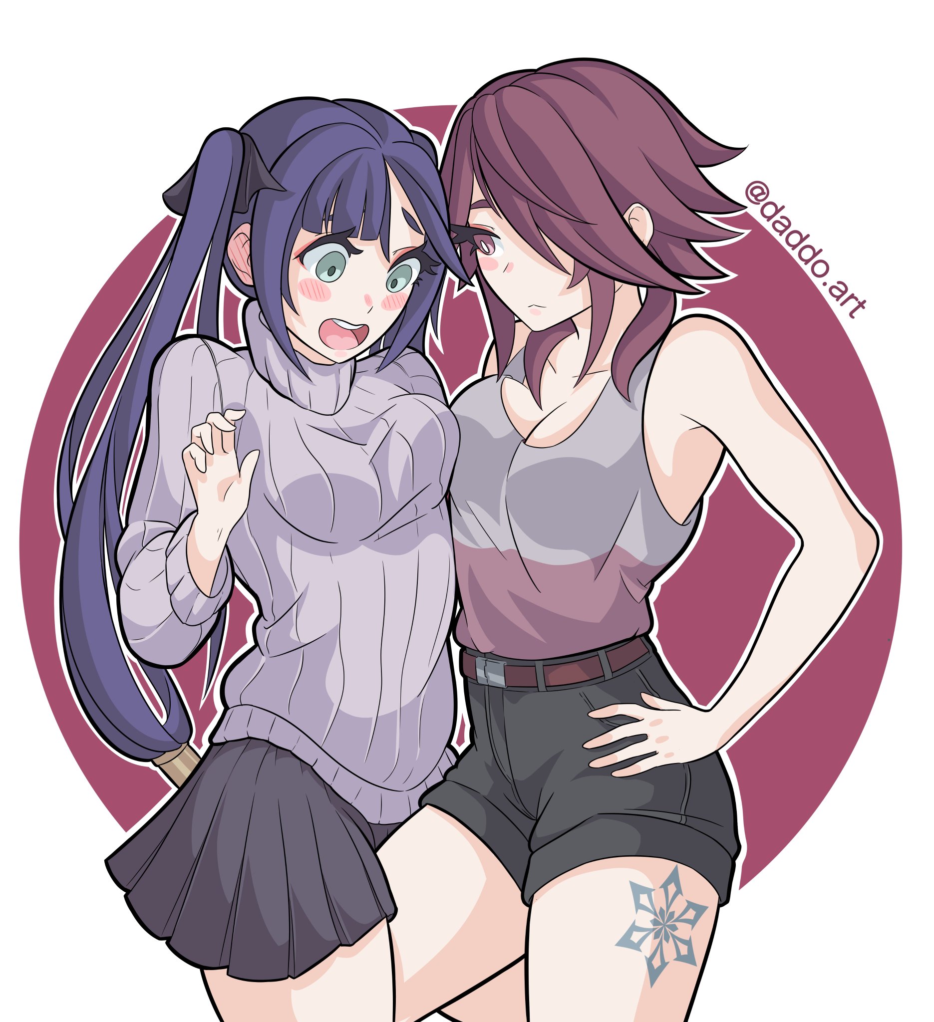 Daddo Mona And Rosaria The Real Thiccness Genshinimpact Genshinimpactfanart Fanart Digitalartist