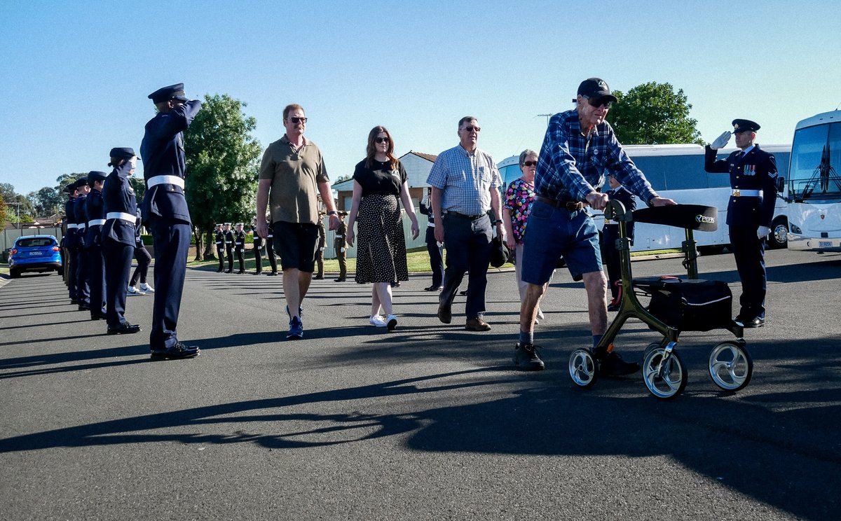 SoldierOnAust's tweet photo. 102-year-old #SergeantBert achieved his target of walking 96KM to help prevent #veteran suicide and now he's calling on YOU to do the same!

Follow in the footsteps of an #Aussie #hero and register for your #MarchOnChallenge: https://t.co/G8BA3zaAJB

#SoldierOn #Australia #ADF https://t.co/db74PRfiaq
