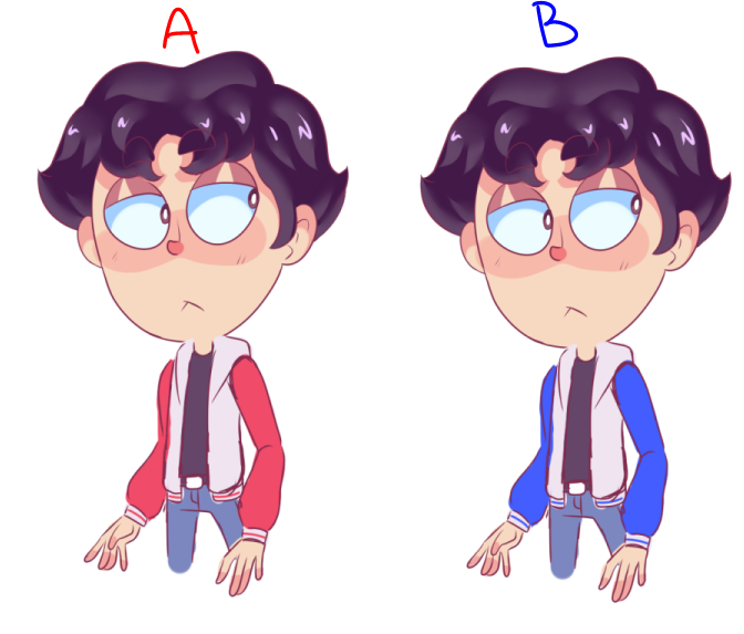 MMMmm pues creo q haré los stickers de nuevo pq si cual se ve más bonis rojo o azul==?¿