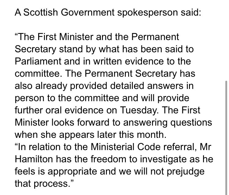 Scottish Government reaction.  @itvnews