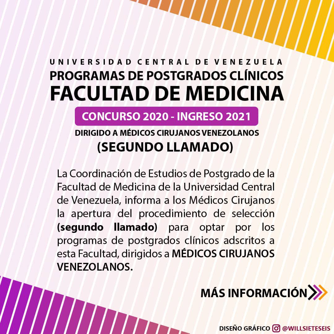 NotiMedUCV's tweet photo. ATENCIÓN (Segundo llamado) Material de información (BAREMO) y las instrucciones para la inscripción en el concurso se obtendrán únicamente mediante el siguiente enlace: https://t.co/REettM0qRq https://t.co/bOu6BHFynA