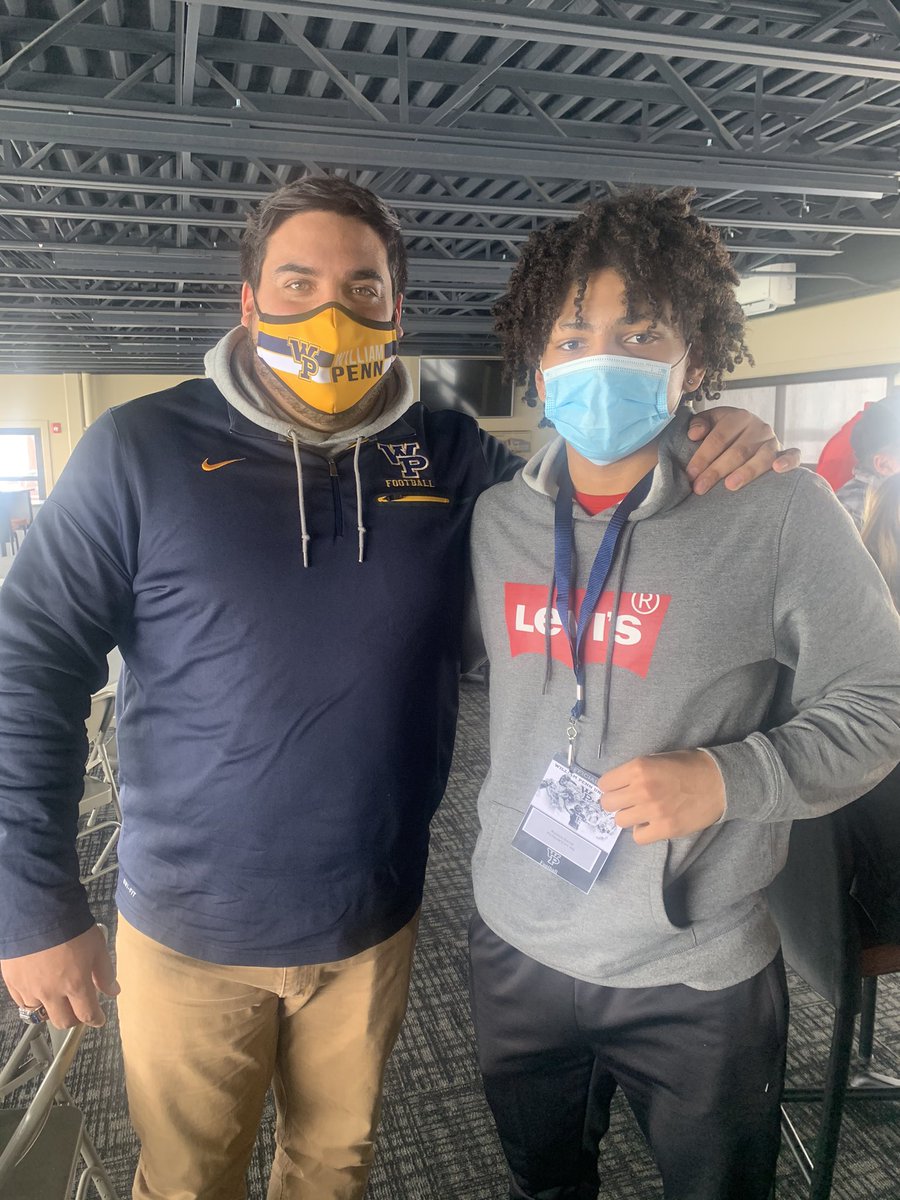 I had a great time visiting <a href="/WPU_Football/">𝙒𝙞𝙡𝙡𝙞𝙖𝙢 𝙋𝙚𝙣𝙣 𝙁𝙤𝙤𝙩𝙗𝙖𝙡𝙡</a>  today ! Thanks for having me out  @CoachYbarra_WPU !🟡⚪️