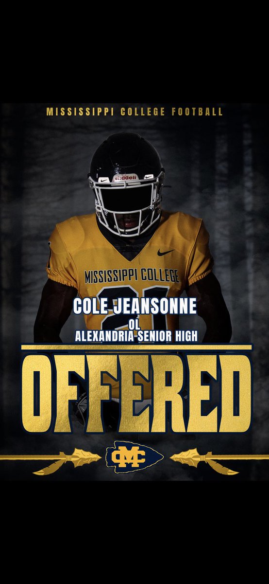 colejeansonne's tweet photo. Blessed to receive an offer from Mississippi College‼️ @CoachSavino @EdgarWeiser https://t.co/lljk66sD9V