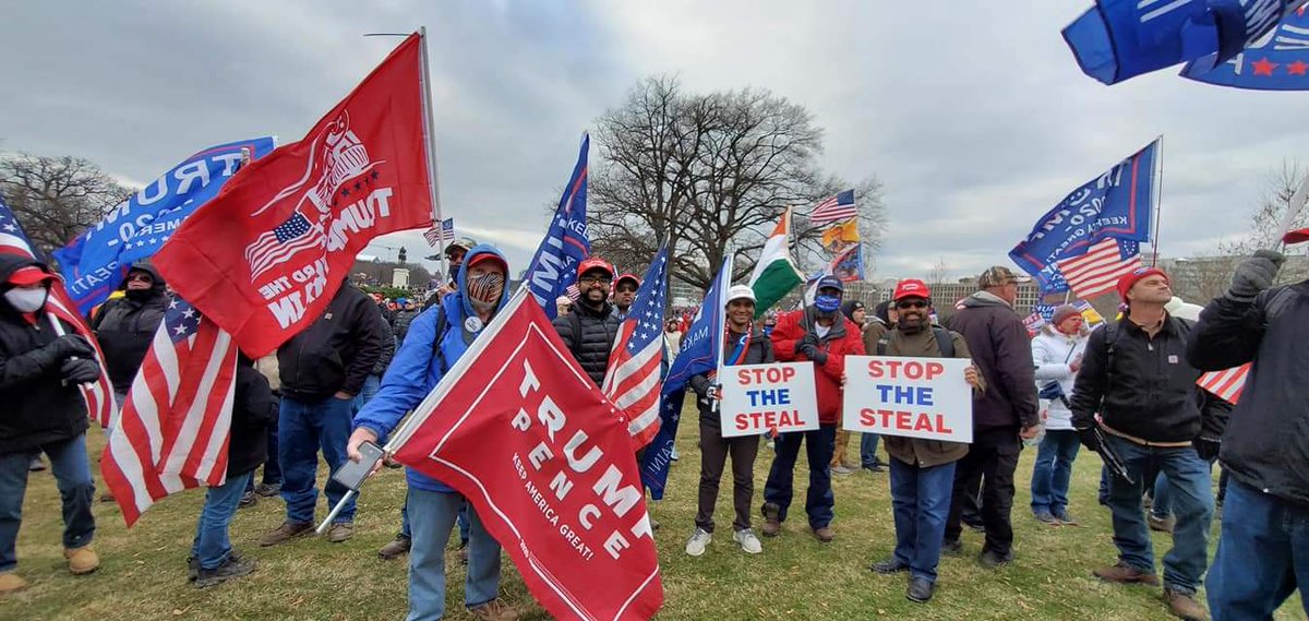 It was him with the red jacket waving the flag infront of the Capitol hill building while the riots were on. You can seen him the holding the flag all along. Vincent only hold the flag once.