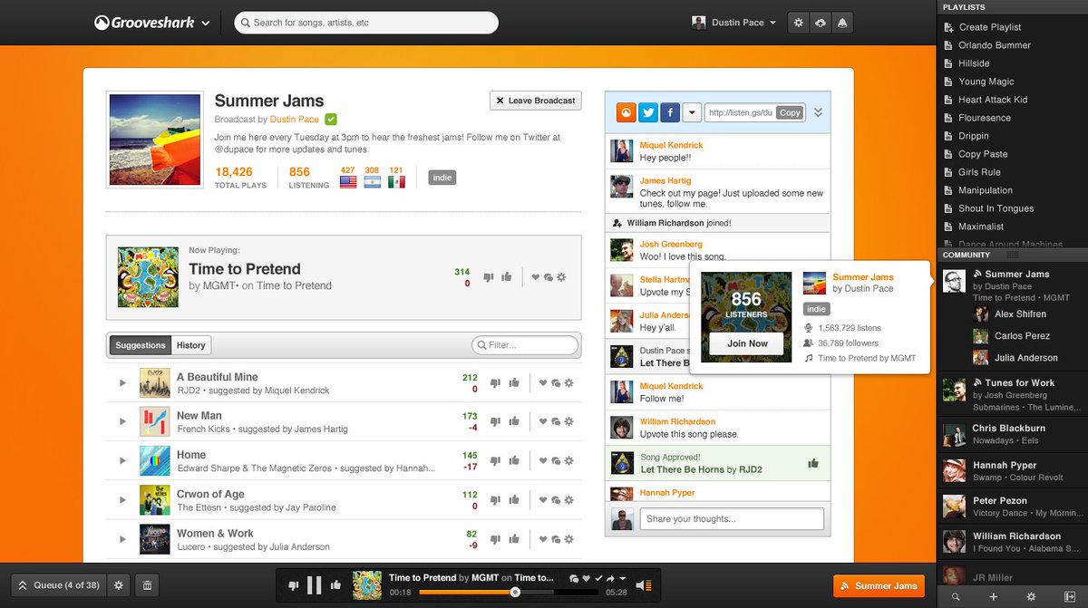 scriptype's tweet photo. This user interface was inspiring for me #grooveshark https://t.co/7eYVd3uNfh