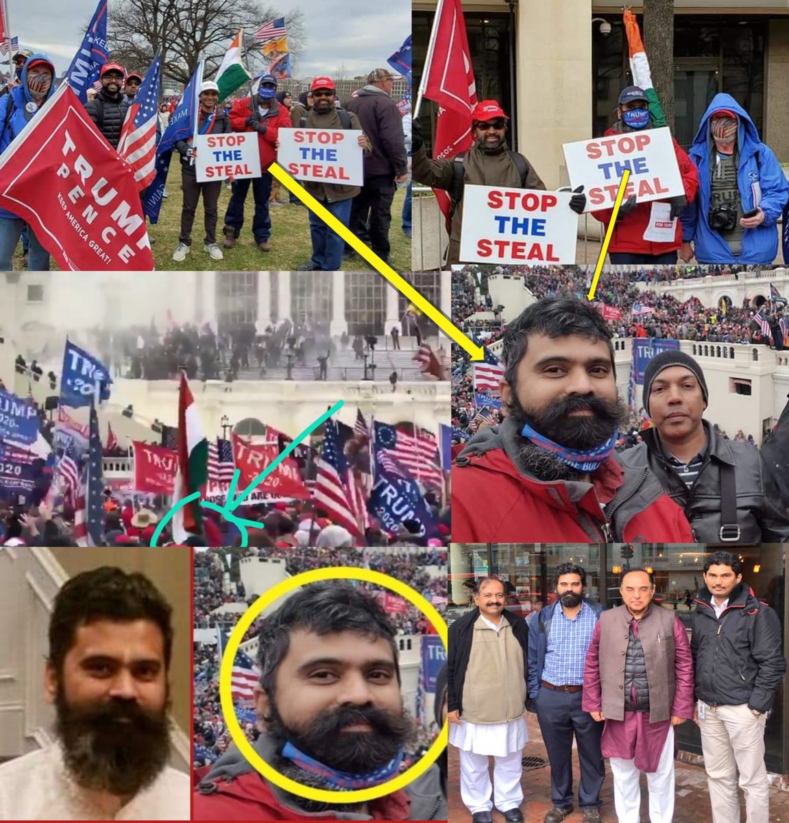 The guy who waved the flag at Capitol Hill, Washington DC was not  @VincentPXavier but a person named "Krishna Gudipati"