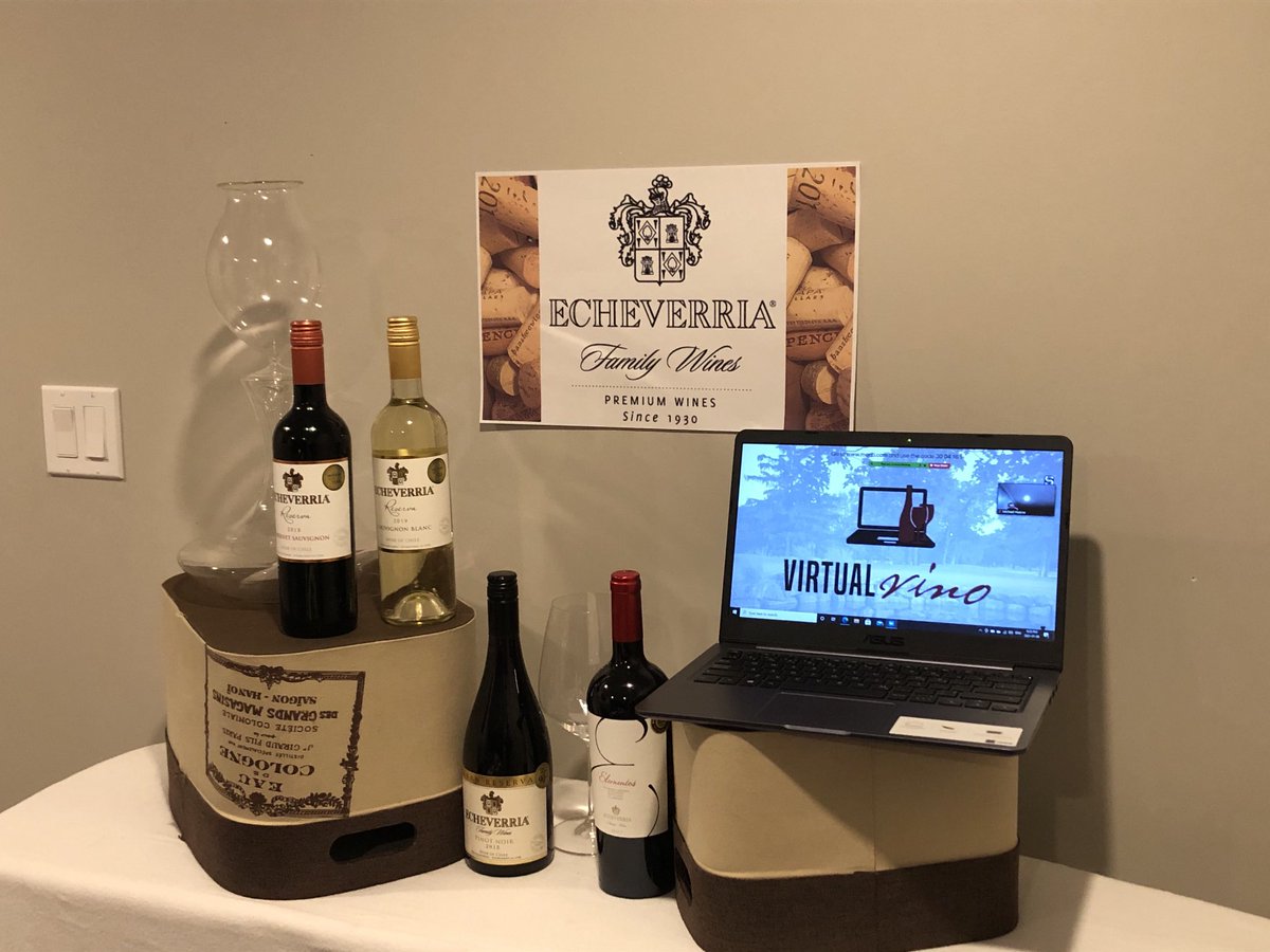 MichaelHearse's tweet photo. Almost time... excited to start our Echeverria Virtual Vino at 7:00 pm with ⁦@VinaEcheverria⁩ https://t.co/RyWJXmu6tc
