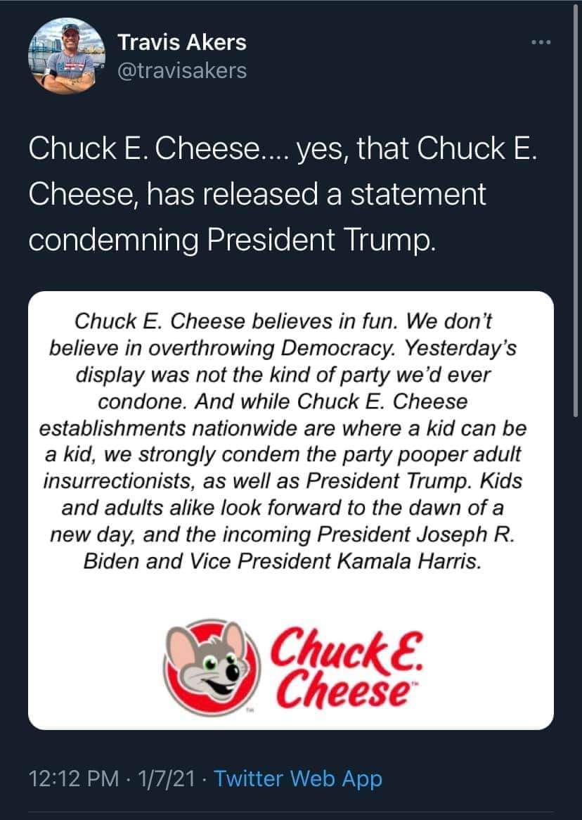 sycartes59's tweet photo. @ULTRASLUT Yo, mfin Charles Entertainment Cheese said fuck the traitors, too https://t.co/TpqtyQ1ejG