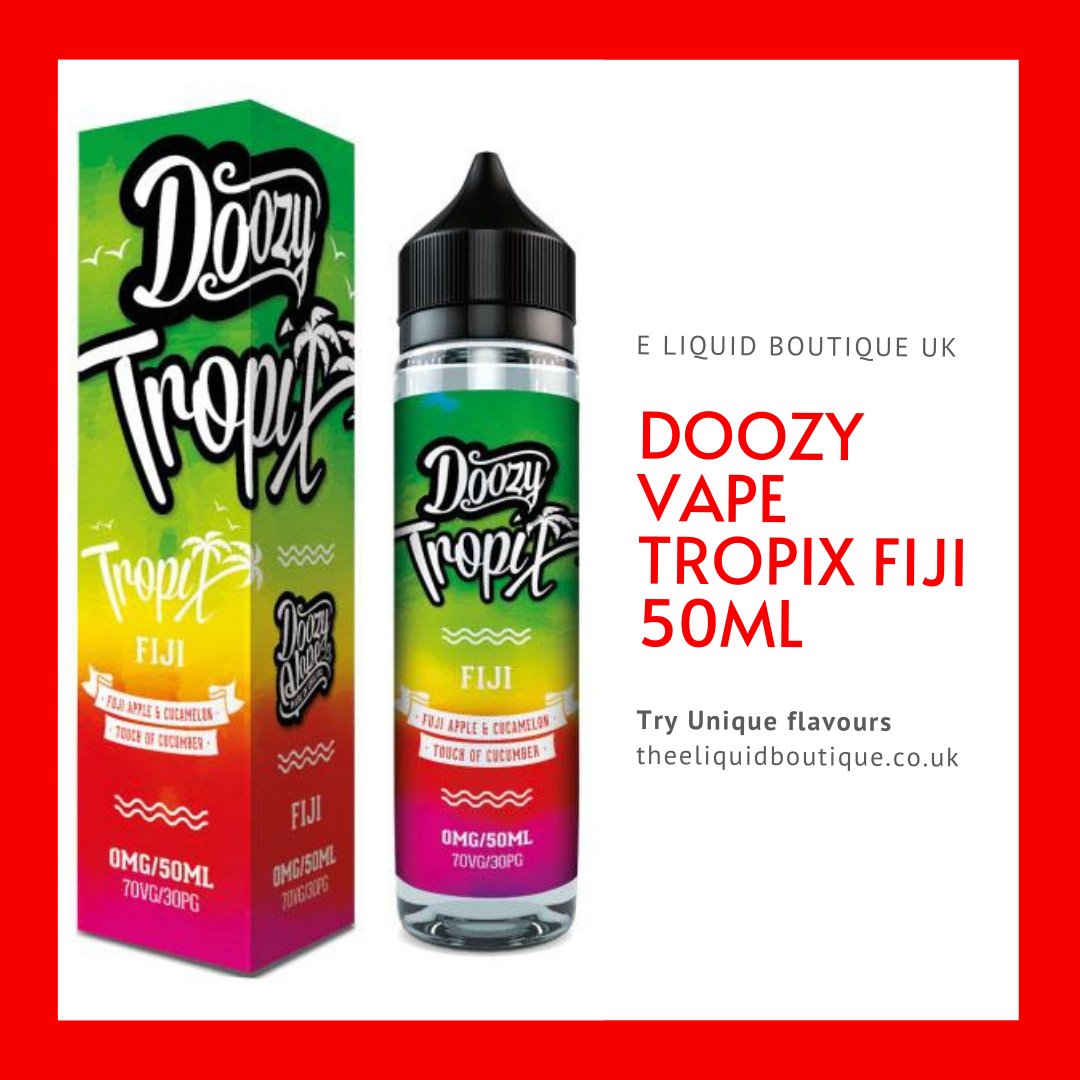 EliquidBoutique's tweet photo. DOOZY VAPE TROPIX FIJI 50ML
.
Perfection in a bottle, each fruit layered in the most divine way to deliver a fresh and fruity Tropical Wave. 
.
Click here to get: https://t.co/7XRR3LRG9U
.
Follow @EliquidBoutique 
.
#eliquidboutiqueuk #eliquidboutique #vapetank https://t.co/gt1Tmsf9ty