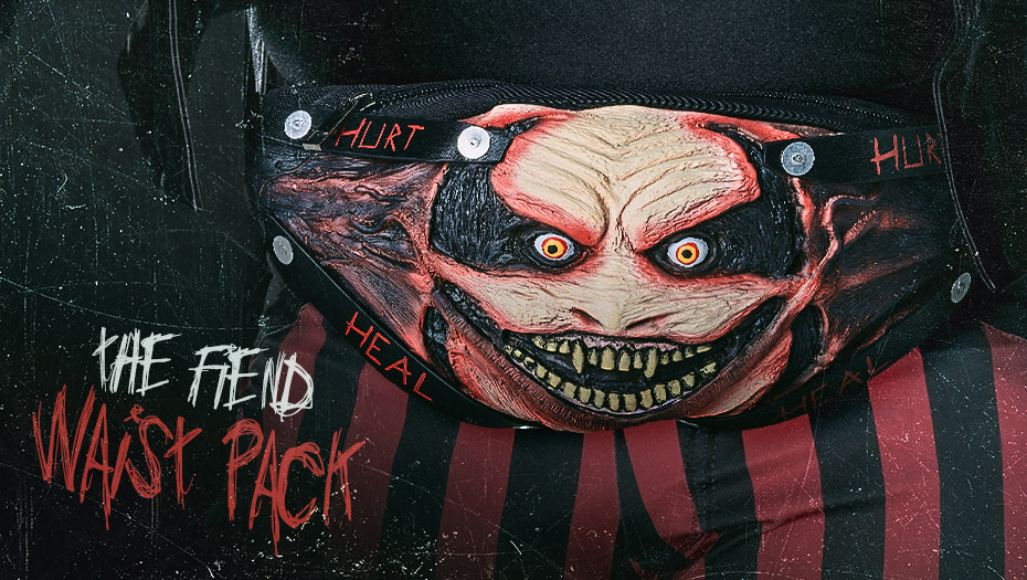 WWEShop's tweet photo. Get your Official #TheFiend Waist Pack right now at #WWEShop! Modeled after the mask worn by the #RAW Superstar! It's perfect for storing cash, credit cards, accessories, &amp; more! #WWE

https://t.co/XsJY2h5eiM https://t.co/KmrcPhMX64